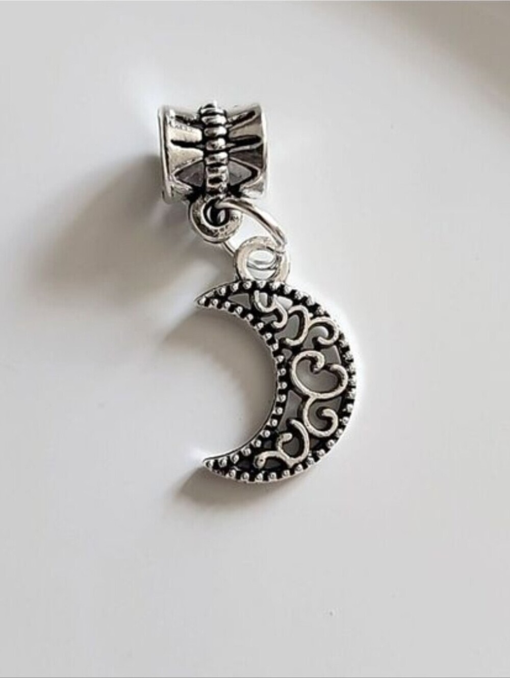 Crescent moon Dangle  Charms   Will FIT Pandora